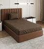 Brown Solid 210 TC Cotton Bedsheet With Single Size Bedsheet With 1 Pillow Cover
