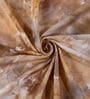 Brown Abstract 210 TC Cotton King Sized Bedsheet With 2 Pillow Covers