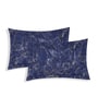 Blue Abstract 210 TC Cotton King Sized Bedsheet With 2 Pillow Covers