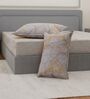 Grey Geometric 210 TC Cotton King Sized Bedsheet With 2 Pillow Covers