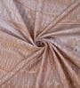 Beige Geometric 210 TC Cotton King Sized Bedsheet With 2 Pillow Covers