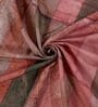 Brown Geometric 210 TC Cotton King Sized Bedsheet With 2 Pillow Covers