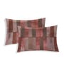 Brown Geometric 210 TC Cotton King Sized Bedsheet With 2 Pillow Covers