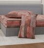 Brown Geometric 210 TC Cotton King Sized Bedsheet With 2 Pillow Covers