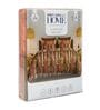 Brown Geometric 210 TC Cotton King Sized Bedsheet With 2 Pillow Covers