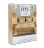Beige Geometric 210 TC Cotton King Sized Bedsheet With 2 Pillow Covers