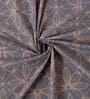 Grey Geometric 200 TC Cotton King Sized Bedsheet With 2 Pillow Covers