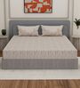 Peach Leaf 200 TC Cotton King Sized Bedsheet With 2 Pillow Covers
