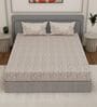 Peach Leaf 200 TC Cotton King Sized Bedsheet With 2 Pillow Covers