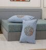 Green Medallion 200 TC Cotton King Sized Bedsheet With 2 Pillow Covers