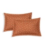 Orange Seahorse 200 TC Cotton King Sized Bedsheet With 2 Pillow Covers