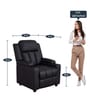 Classy Recliner with cupholders in Black Colour