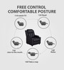 Classy Recliner with cupholders in Black Colour