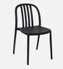 Classy Fiber Cafe Chair in Black Colour