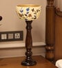 Tarter Multicolour Teracotta Shade Table Lamp With Wood Base