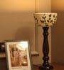 Tarter Multicolour Teracotta Shade Table Lamp With Wood Base