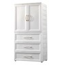 Classy Kids Almirah Shelf & 3 Drawers In White Colour