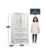 Classy Kids Almirah Shelf & 3 Drawers In White Colour