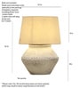 Classy pot design white Terracotta table lamp