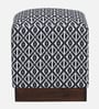 Claude Fabric Pouffe in Provincial Teak Finish