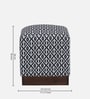 Claude Fabric Pouffe in Provincial Teak Finish