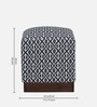 Claude Fabric Pouffe In Provincial Teak Finish