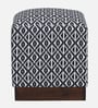Claude Fabric Pouffe in Provincial Teak Finish