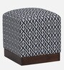 Claude Fabric Pouffe in Provincial Teak Finish