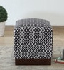 Claude Fabric Pouffe in Provincial Teak Finish
