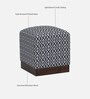Claude Fabric Pouffe In Provincial Teak Finish