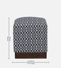 Claude Fabric Pouffe in Provincial Teak Finish