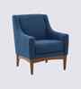 Claudia Boucle Fabric Arm Chair In Blue Colour