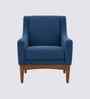 Claudia Boucle Fabric Arm Chair In Blue Colour
