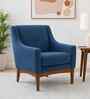 Claudia Boucle Fabric Arm Chair In Blue Colour