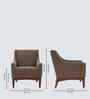 Claudia Boucle Fabric Arm Chair In Brown Colour
