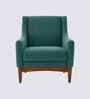 Claudia Boucle Fabric Arm Chair In Green Colour