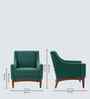 Claudia Boucle Fabric Arm Chair In Green Colour