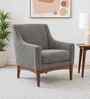 Claudia Boucle Fabric Arm Chair In Grey Colour