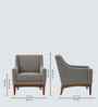 Claudia Boucle Fabric Arm Chair In Grey Colour