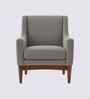 Claudia Boucle Fabric Arm Chair In Grey Colour