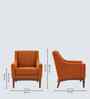 Claudia Boucle Fabric Arm Chair In Orange Colour