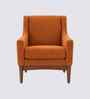 Claudia Boucle Fabric Arm Chair In Orange Colour