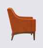 Claudia Boucle Fabric Arm Chair In Orange Colour