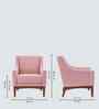 Claudia Boucle Fabric Arm Chair In Pink Colour
