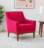 Claudia Boucle Fabric Arm Chair In Red Colour
