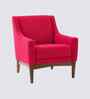 Claudia Boucle Fabric Arm Chair In Red Colour