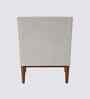 Claudia Boucle Fabric Arm Chair In White Colour