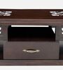 Claudia Solid Wood Coffee Table Dark Walnut Finish
