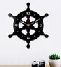 Claus Engineered Wood Black Wall Clock