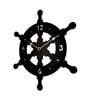 Claus Engineered Wood Black Wall Clock